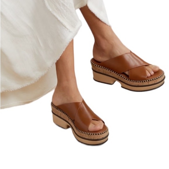 Chloe Laia leather platform mules SZ 40/US 10 NIB - Picture 4 of 9